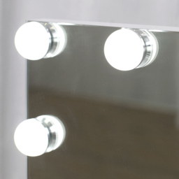 Jack Stonehouse White Sophia Hollywood Vanity Mirror with 15 LED Bulbs - Size: 58 x 44cm - Wilko - thumbnail 5