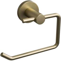 Rothley Satin Brass Round Toilet Roll Holder - Size: 16 x 7 x 14cm - Gold - Wilko