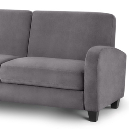 Julian Bowen Vivo 3 Seater Dusk Grey Chenille Sofa - Wilko - thumbnail 5