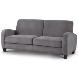 Julian Bowen Vivo 3 Seater Dusk Grey Chenille Sofa - Wilko - thumbnail 3