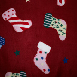 Christmas Stockings Fleece Duvet Set Red Double - Wilko - thumbnail 3