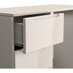 Crowndale Milan 3 Drawer Kashmir Gloss and Kashmir Dressing Table Ready Assembled - Size: 80 x 90 x 39cm - Kashmir Gloss & Kashmir - Wilko - thumbnail 6