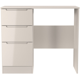 Crowndale Milan 3 Drawer Kashmir Gloss and Kashmir Dressing Table Ready Assembled - Size: 80 x 90 x 39cm - Kashmir Gloss & Kashmir - Wilko - thumbnail 4
