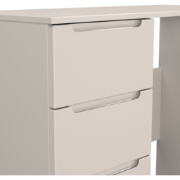 Crowndale Milan 3 Drawer Kashmir Gloss and Kashmir Dressing Table Ready Assembled - Size: 80 x 90 x 39cm - Kashmir Gloss & Kashmir - Wilko - thumbnail 5