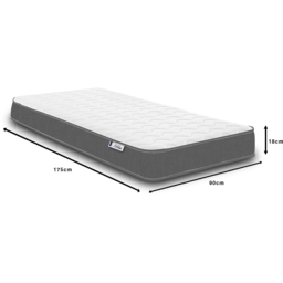 Extreme Comfort Cooltouch Colours Small Single Grey Memory Foam and Spring Mattress - eXtreme comfort ltd - Wilko - thumbnail 6