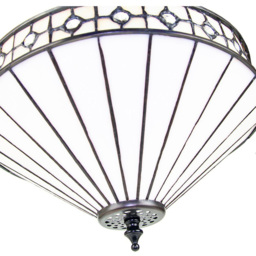 Happy Homewares Opal White Tiffany Glass Pendant Shade - Size: 17 x 30 x 30cm - Wilko - thumbnail 3