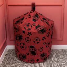 Kaikoo Goal Print Bean Bag - Red - Wilko