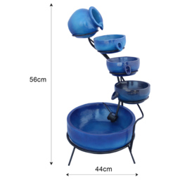 Monster Shop 4 Tier Blue Solar Water Feature - Size: 50 x 44 x 56cm - MonsterShop - Wilko - thumbnail 7