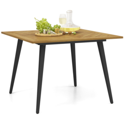 Costway 4 Seater Wooden Patio Table with Metal Legs - Multi - Wilko - thumbnail 4