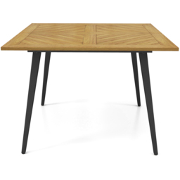 Costway 4 Seater Wooden Patio Table with Metal Legs - Multi - Wilko - thumbnail 3