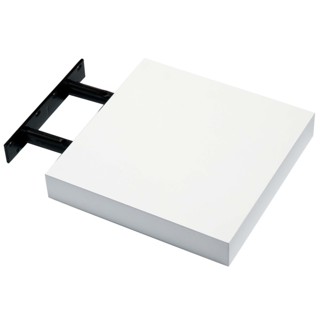 My Home 24cm Gloss White Floating Shelf Kit - Size: 24 x 23cm - Wilko - image 1