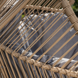 Artemis Nestara Standing Egg Chair and Stool - Size: 132 x 89 x 93cm - Grey - Wilko - thumbnail 3