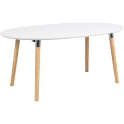 Florence Belina 8 Seater Oval Dining Table White and Oak - Furniture To Go - Wilko - thumbnail 4