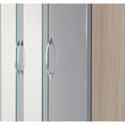 Seconique Nevada Grey and Light Oak Effect 4 Piece Bedroom Furniture Set - Size: 3 Door - Wilko - thumbnail 4