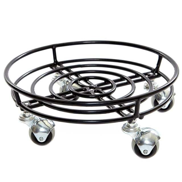 Tom Chambers Handcrafted Round Black Metal Garden Pot Stand 37cm - Size: 37 x 37 x 37cm - Wilko - image 1
