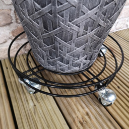 Tom Chambers Handcrafted Round Black Metal Garden Pot Stand 37cm - Size: 37 x 37 x 37cm - Wilko - thumbnail 7