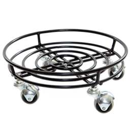 Tom Chambers Handcrafted Round Black Metal Garden Pot Stand 37cm - Size: 37 x 37 x 37cm - Wilko - thumbnail 1