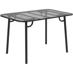 Living and Home Black Rectangular Outdoor Garden Metal Table - Size: 87 x 125 x 14.5cm - Wilko - thumbnail 4