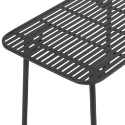 Living and Home Black Rectangular Outdoor Garden Metal Table - Size: 87 x 125 x 14.5cm - Wilko - thumbnail 6