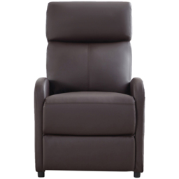 Faux Leather Brown Recliner Pushback Adjustable Arm chair - Size: 106 x 68 x 81cm - MCC - Wilko - thumbnail 3