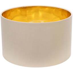 ValueLights Reni Natural and Gold Inner Small Pendant Shade - Size: 15 x 25 x 25cm - Cream - Wilko