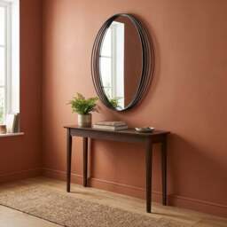 Black Swirl Oval Mirror - Size: 99 x 66cm - The Port. Co Gallery - Wilko - thumbnail 5