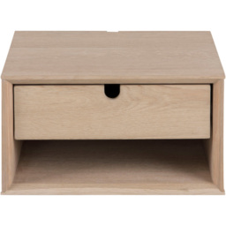 Florence Century Single Shelf Single Drawer Oak Wall Mounted Bedside Table - Brown - Furniture To Go - Wilko - thumbnail 4