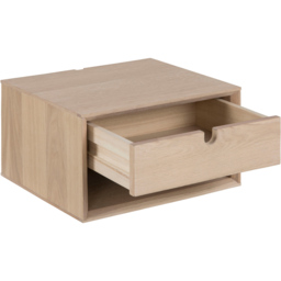 Florence Century Single Shelf Single Drawer Oak Wall Mounted Bedside Table - Brown - Furniture To Go - Wilko - thumbnail 5