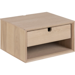 Florence Century Single Shelf Single Drawer Oak Wall Mounted Bedside Table - Brown - Furniture To Go - Wilko - thumbnail 3