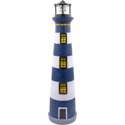 GardenKraft LED Solar Revolving Lighthouse Ornament 75cm - Size: 23 x 23 x 78cm - Multi - Wilko - thumbnail 1