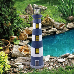 GardenKraft LED Solar Revolving Lighthouse Ornament 75cm - Size: 23 x 23 x 78cm - Multi - Wilko - thumbnail 3