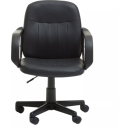 Premier Housewares Black PU Home Office Chair - Size: 58 x 59 x 93cm - Interiors by Premier - Wilko - thumbnail 4