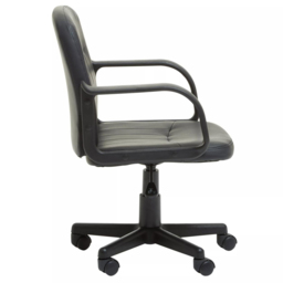 Premier Housewares Black PU Home Office Chair - Size: 58 x 59 x 93cm - Interiors by Premier - Wilko - thumbnail 5