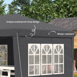Outsunny 3 x 6m Grey Pop Up Gazebo with Sidewalls - Size: 118 x 36 x 25cm - Wilko - thumbnail 7