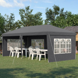 Outsunny 3 x 6m Grey Pop Up Gazebo with Sidewalls - Size: 118 x 36 x 25cm - Wilko - thumbnail 1