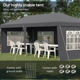 Outsunny 3 x 6m Grey Pop Up Gazebo with Sidewalls - Size: 118 x 36 x 25cm - Wilko - thumbnail 6