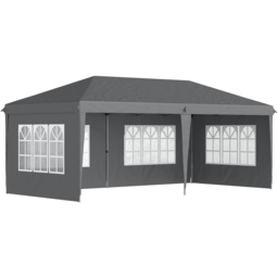 Outsunny 3 x 6m Grey Pop Up Gazebo with Sidewalls - Size: 118 x 36 x 25cm - Wilko - thumbnail 3