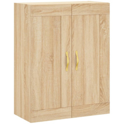 vidaXL 2 Door Sonoma Oak Wall Mounted Cabinet - Size: 90 x 69.5 x 34cm - Brown - Wilko - thumbnail 3