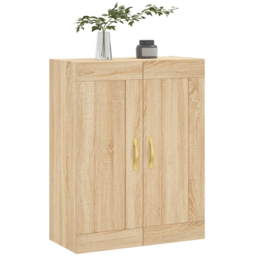 vidaXL 2 Door Sonoma Oak Wall Mounted Cabinet - Size: 90 x 69.5 x 34cm - Brown - Wilko - thumbnail 4