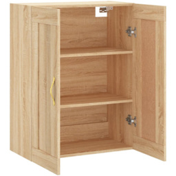 vidaXL 2 Door Sonoma Oak Wall Mounted Cabinet - Size: 90 x 69.5 x 34cm - Brown - Wilko - thumbnail 5