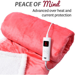 GlamHaus Dark Pink Electric Throw 160 x 130cm - Wilko - thumbnail 7