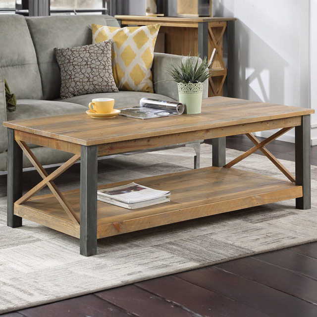 Baumhaus Urban Elegance Reclaimed Extra Large Wooden Coffee Table - Brown - Wilko - image 1