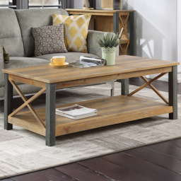 Baumhaus Urban Elegance Reclaimed Extra Large Wooden Coffee Table - Brown - Wilko - thumbnail 1
