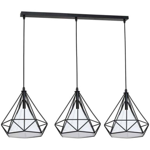 Milagro Triangolo Black 3 Pendant Lamp 230V - Size: 26 x 80 x 120cm - Wilko - image 1