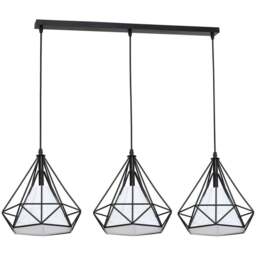 Milagro Triangolo Black 3 Pendant Lamp 230V - Size: 26 x 80 x 120cm - Wilko - thumbnail 1