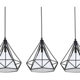 Milagro Triangolo Black 3 Pendant Lamp 230V - Size: 26 x 80 x 120cm - Wilko - thumbnail 3