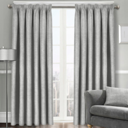 Velosso Westwood Silver Tape Top Curtains 117 x 183cm - Size: W 117 x D 183cm - Wilko - thumbnail 1