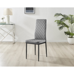 Furniturebox Copeland Valera Marble Effect 4 Seater Dining Set White Grey and Black - Wilko - thumbnail 7