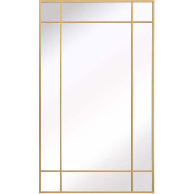 The Fenestra Gold Wall Mirror 200 x 120cm - MirrorOutlet - Wilko - image 1