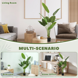 HOMCOM Green Bird of Paradise Artificial Plant Pot with Flocking 160cm - Size: 23 x 23 x 112cm - Wilko - thumbnail 7